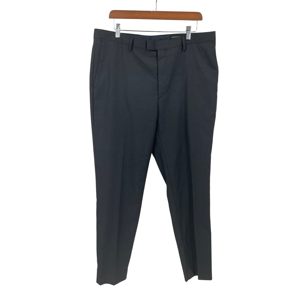 Banana Republic Dress Pants Mens 36x32 Charcoal Slim Fit Minimalist‎ Classic